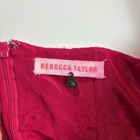 Rebecca‎ Taylor Hot Pink Rose Halter Dress Size 4 - Picture 4 of 5